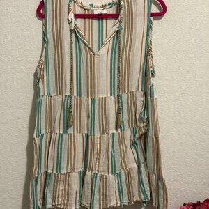 Peplum Sleevless Top